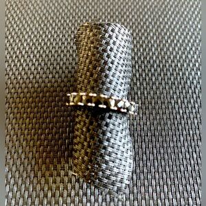 Square Cushion Black Spinel 925 Sterling Silver Band Ring